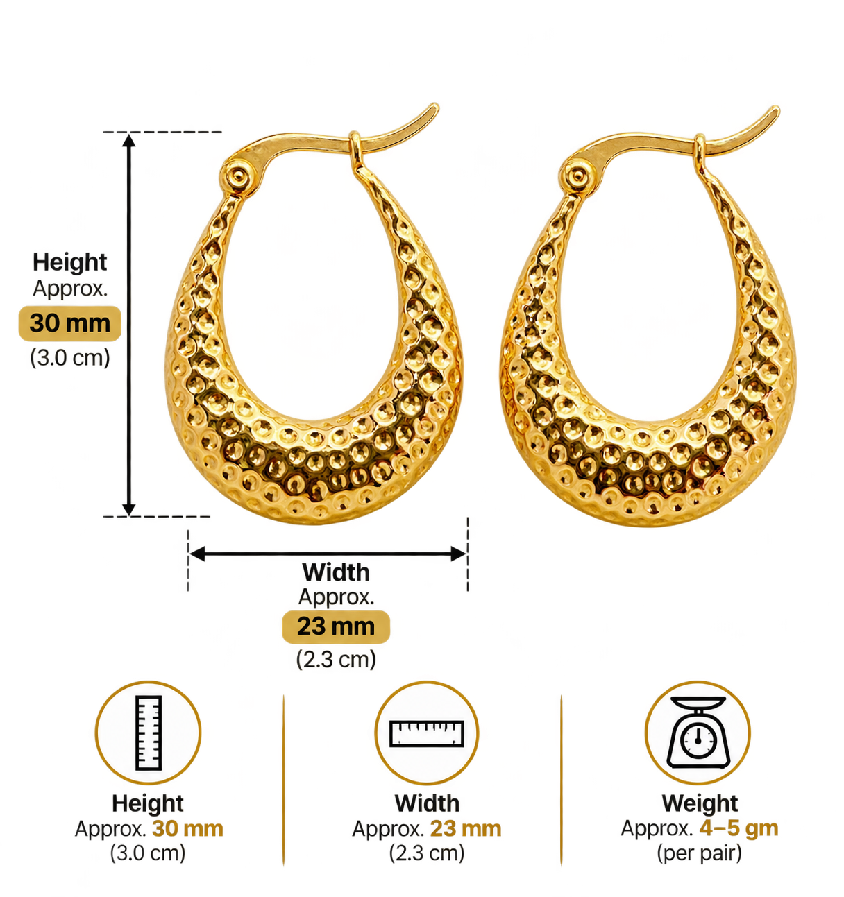 Textured Hoop Earrings