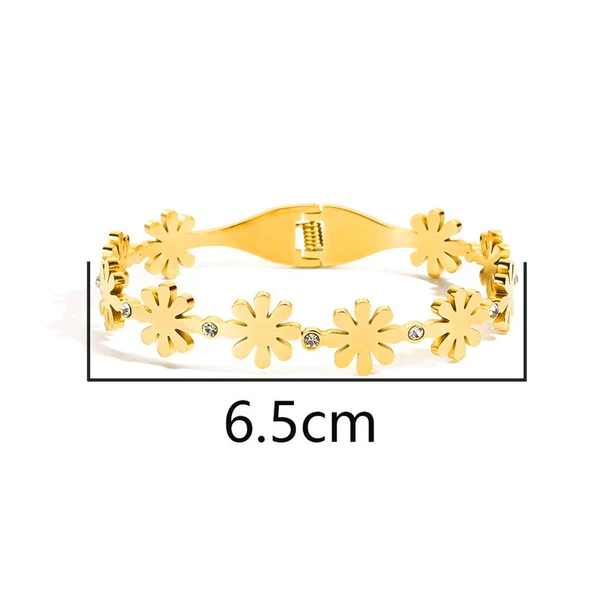 Floral Stone Studded Bracelet