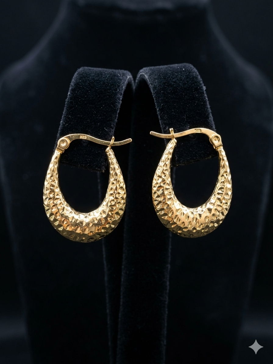 Textured Hoop Earrings